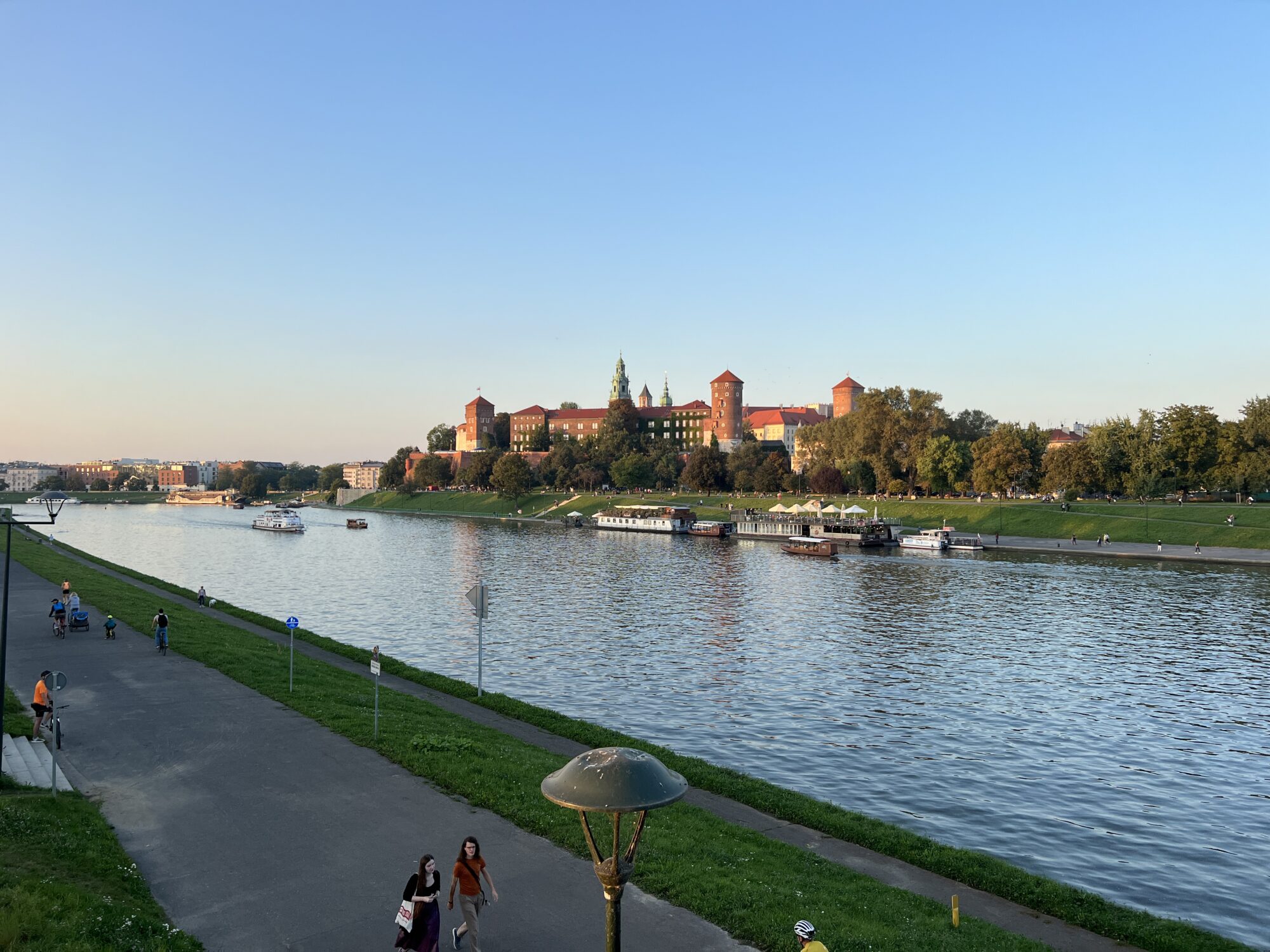 Krakow Poland the river and castle