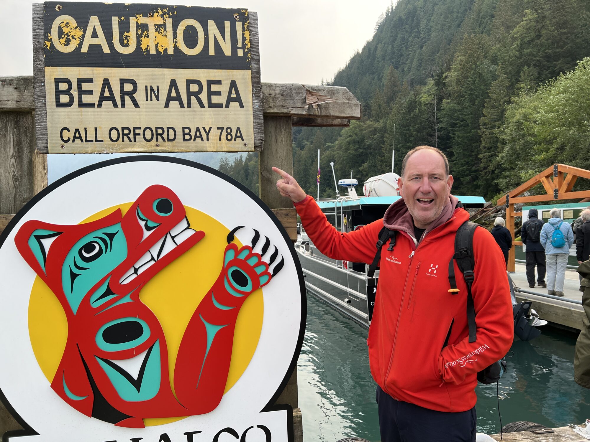 Cory and caution bear sign canada