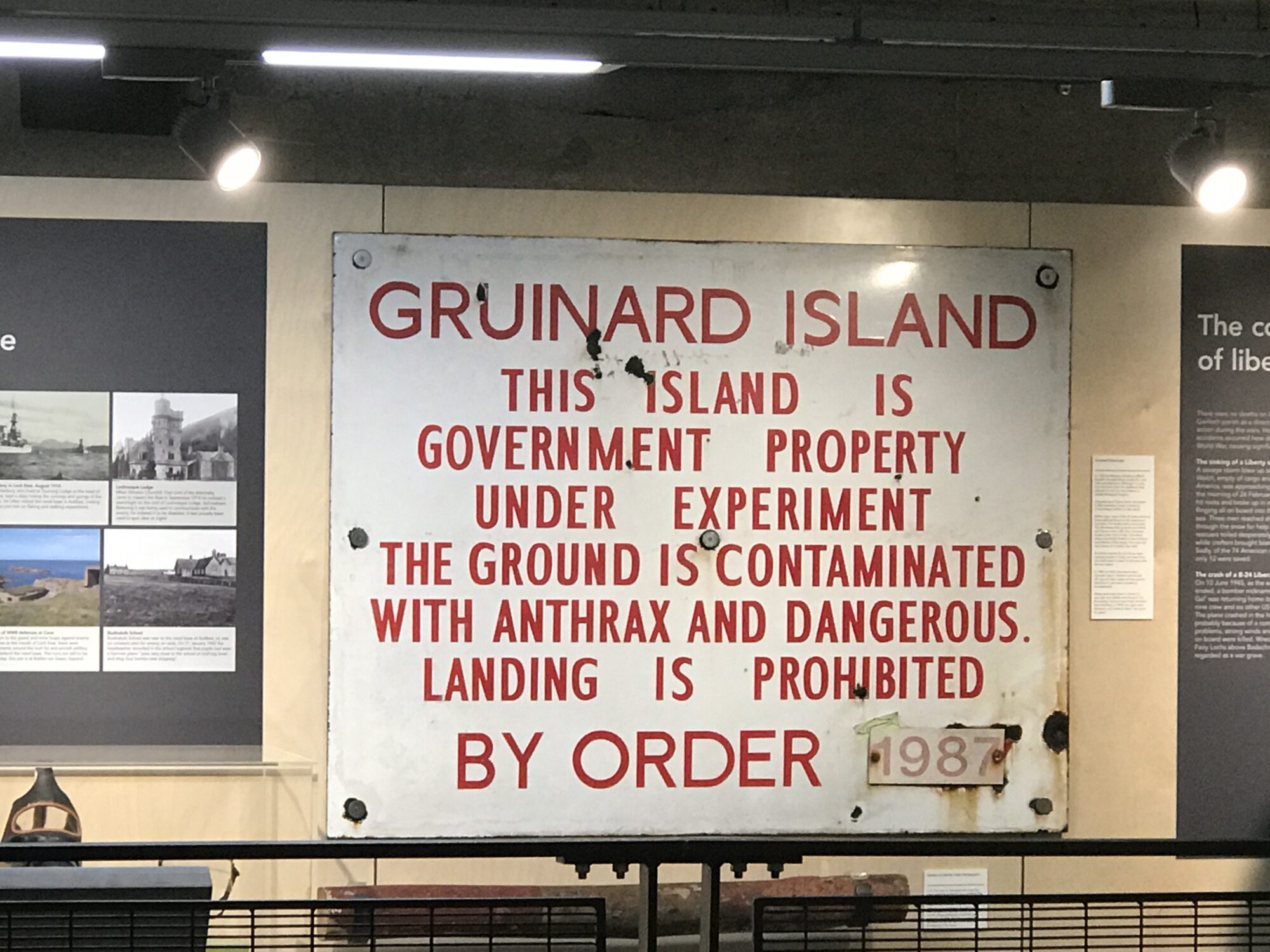 Gruinard Island Sign Anthrax Dangerous