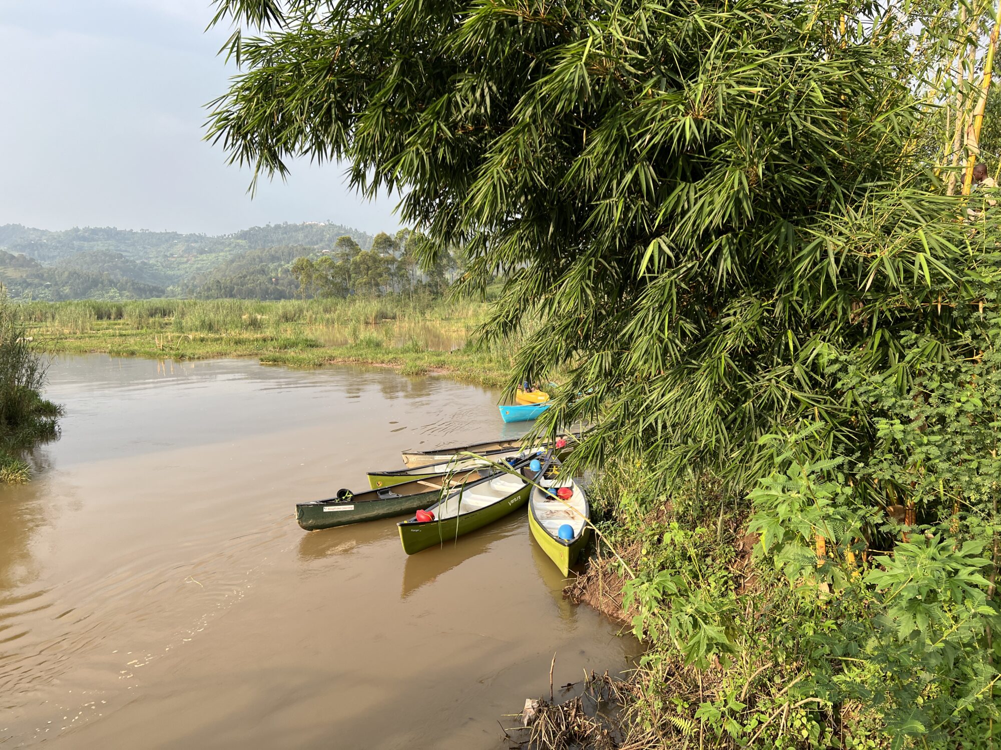 Canoes on the Mukungwa River canoe trip​