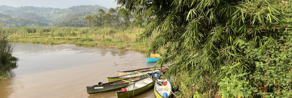 Canoes on the Mukungwa River canoe trip​